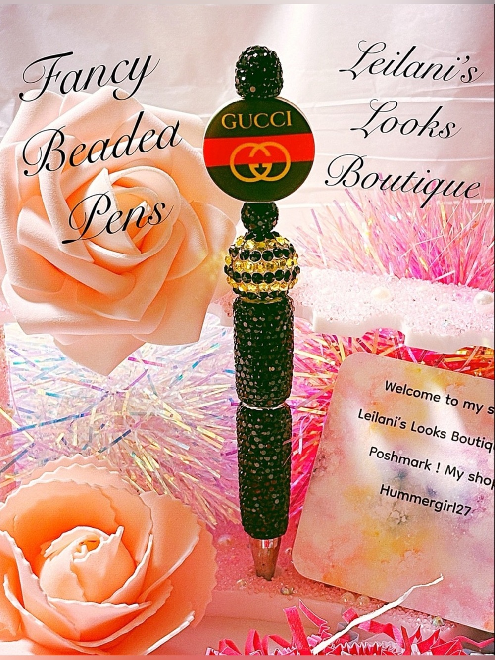 Fancy beaded Pen/gifts/multicolor circle/girly/multicolor beads